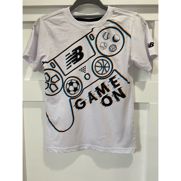 New Balance Easy Styling Gaming T-Shirt - Size 12 (White). K67 * - Picture 5 of 8
